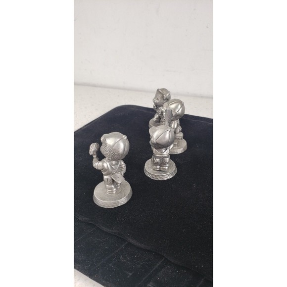 Vintage Avon Fine Pewter Lot of 4 School Days Bear Figurines 1983-1984 - Picture 3 of 14